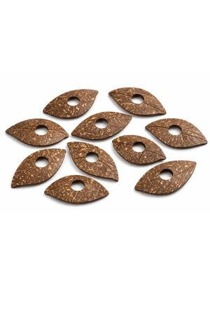 Természetes Levél dekoráció kókuszlevélből 10db