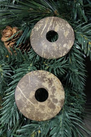 Přírodní dekorace z kokosového ořechu Kruh 10ks