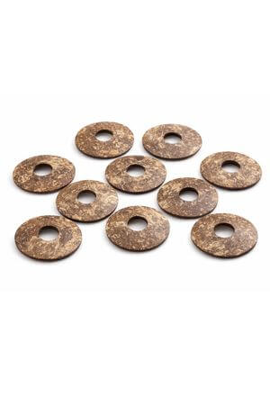 Természetes Kör dekoráció kókuszlevélből 10db