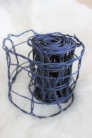 Kék dekoratív rácsos szalag 5m