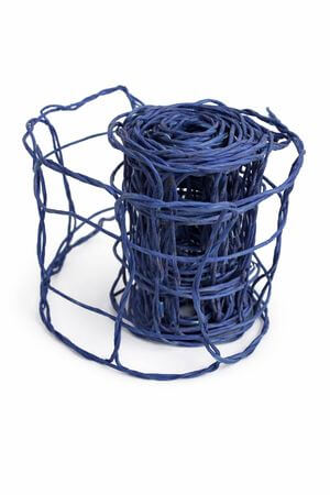 Modrá dekorační stuha mřížka 5m