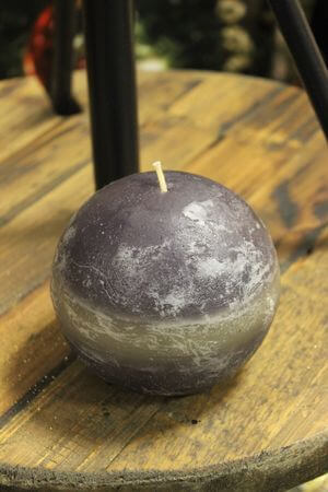 Antracit gömb illatgyertya 9cm