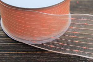 Neon narancssárga átlátszó szalag 4cm 10m