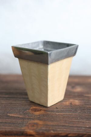 Krémes-ezüst váza Cappucino 11cm