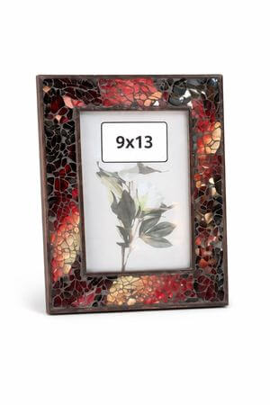 Borodovo zlatý fotorámik z lámaného skla 17cm