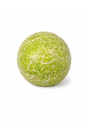 Zöld gömb tördelt üvegből 11cm