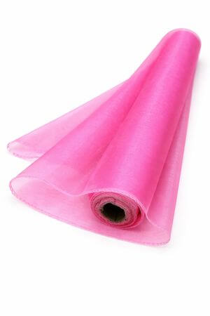 Růžová neonová organza 36cm 9m