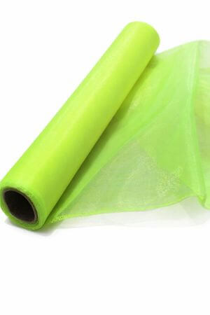 Zöld neon organza 36cm 9m