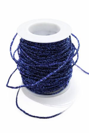 Modrá třpytivá šňůrka 2mm 20m