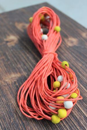 Oranžová dekorační šňůrka 20m