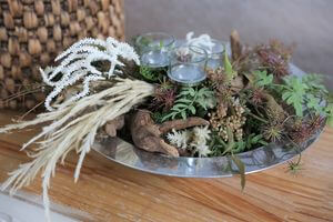 Přírodní moderní svícen Botanic 37cm