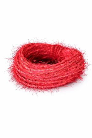 Červený ozdobný špagát s nitkami 10m 0,5cm