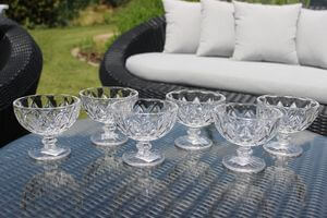 Átlátszó üveg fagylaltos csésze 300ml 6db