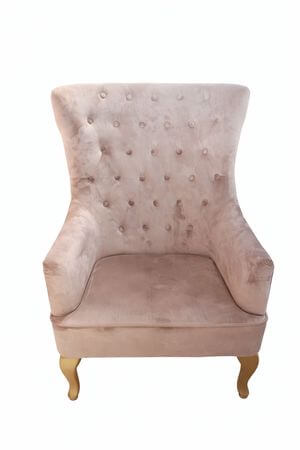 Ružové elegantné kreslo ušiak 114cm