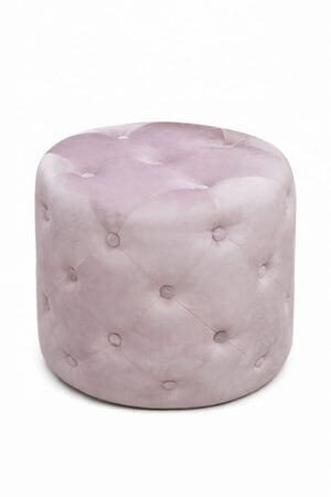 Rózsaszín bársony taburett 44cm