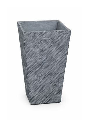 Tmavě šedý moderní květináč hranatý 65cm