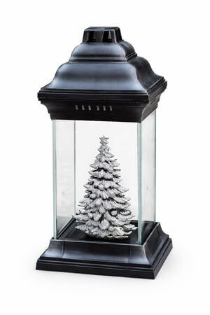 Ezüst kerek kegyeleti mécses 32cm