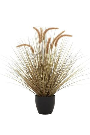 Hnědá polní tráva v květináči 68 cm