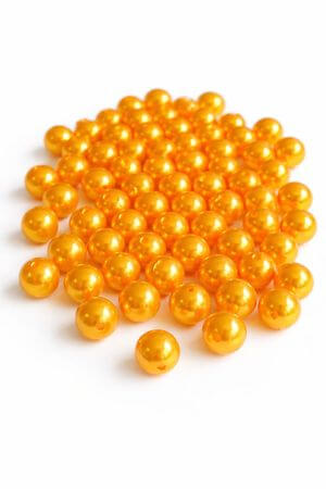 Žlté dekoračné perly 14mm 72ks