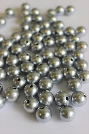 Stříbrné ozdobné perly 14mm 72ks