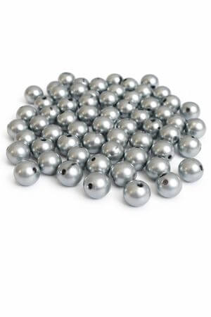 Strieborné dekoračné perly 14mm 72ks