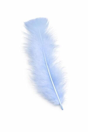 Kék dekor tollak 60db