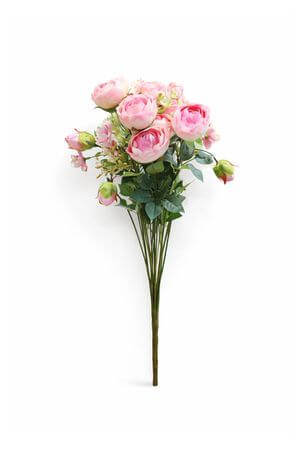Růžová umělá kytice ranunculus 51cm