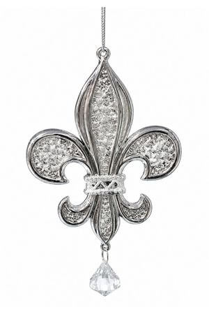 Strieborná závesná vianočná ozdoba ornament 15cm