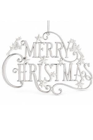 Strieborný vianočný nápis Merry Christmas 18cm