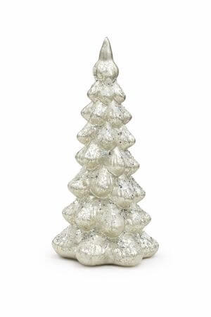 Biely svietiaci vianočný stromček sklenený 30cm