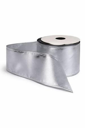 Ezüst fényes szalag 6cm 10m