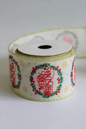 Klasik vianočná stuha Merry Christmas 6cm 10m