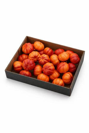 Narancssárga műanyag dekor tök 24db