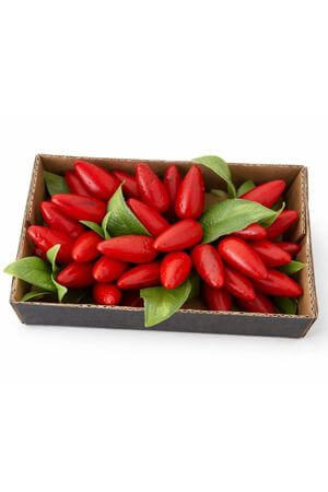 Červené dekorační umělé chilli papričky 36ks