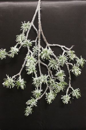 Zelený umelý zasnežený konár 90cm