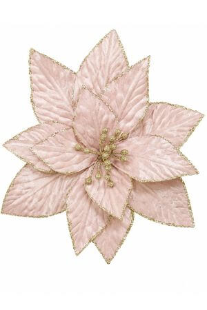 Rózsaszín-arany fényes mikulásvirág 26cm