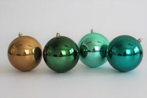 Mű karácsonyi gömbök MIX 10cm 4db