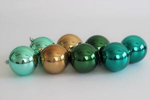 Mű karácsonyi gömbök MIX 8cm 8db