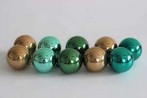 Mű karácsonyi gömbök MIX 5cm 10db