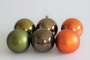 MIX mű karácsonyi gömbök 8cm 6db