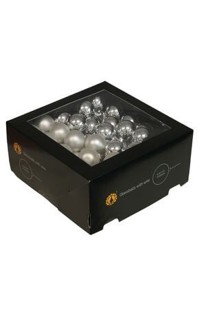 Stříbrné skleněné vánoční koule 3cm 72ks