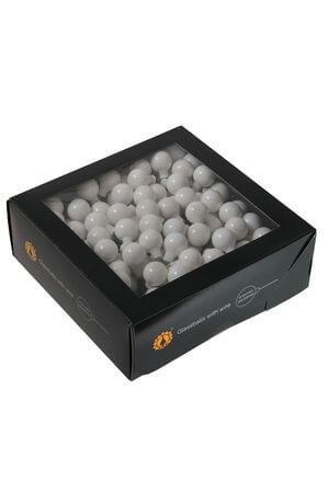 Fehér üveg karácsonyi gömbök 2cm 144db