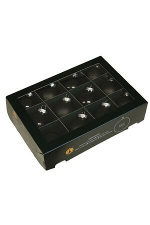 Černé skleněné vánoční koule 5cm 12ks