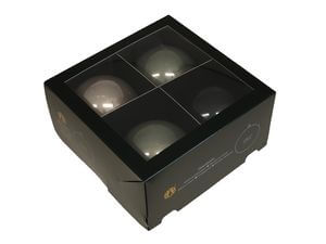 Színes üveg karácsonyi gömbök 10cm 4db