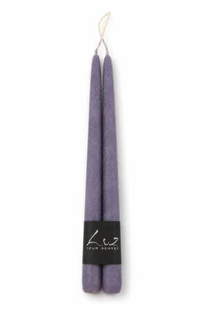 Fialová kónická sviečka VIOLET 2ks 30cm