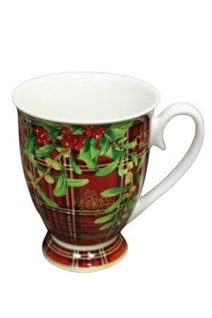 Pirosasfehér karácsonyi bögre 280ml