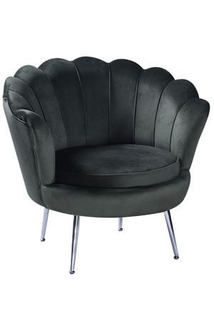 Sötétzöld dizájner bársony fotel 77 cm