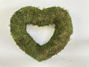 Zöld moha szív 40cm