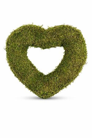 Zöld moha szív 40cm