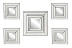 Hranaté nástěnné zrcadlo MONICA 5-set